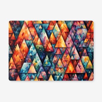 Multicoloured-Abstract-Triangle-Pattern-Placemat-Art