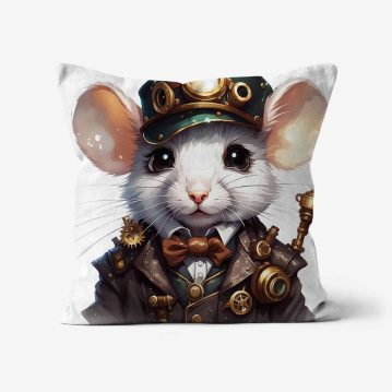Steampunk-Mouse-Art-Cushion