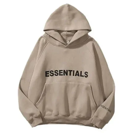 Essentials Knit Pullover Brown Hoodie
