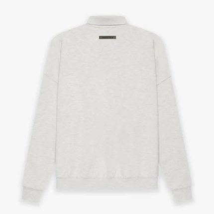 Fear of God ESSENTIALS Long Sleeve Gray Polo Sweatshirt