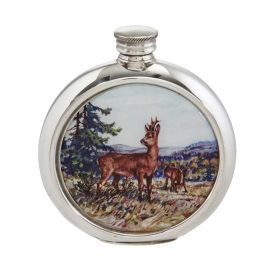 6oz-Round-Pewter-Deer-Hip-Flask