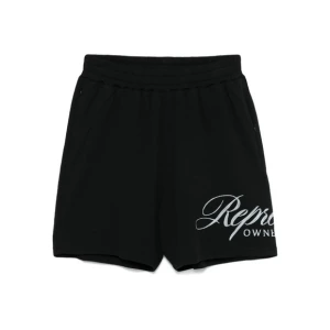 Represent Owners Club Script Mesh Shorts Black