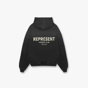 Represent Owners Club Hoodie Aged Black