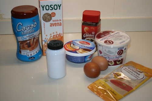 01. Ingredientes para la receta fitness de tiramisú