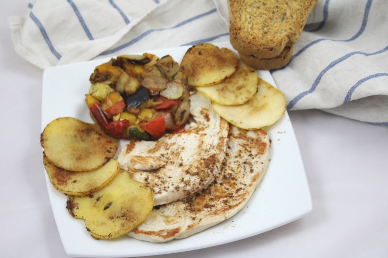 01. Manzana a la sarten con pavo en blog de recetas fitness