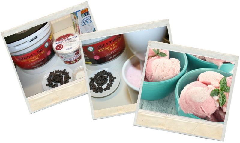 01. Recetas fitness con ingredientes para sorbete de fresa y coco