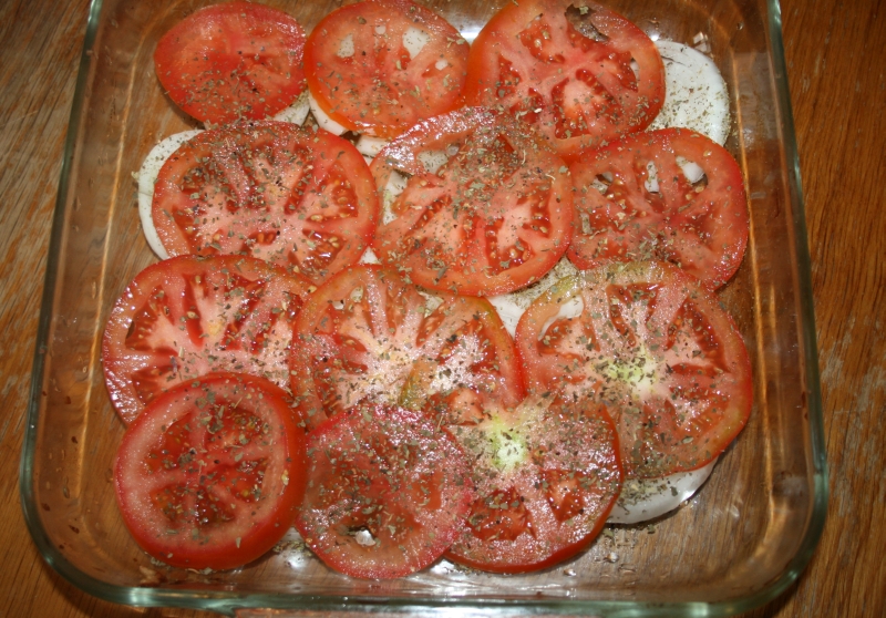 02.Tomate para Pastel de verduras y atún bajo en grasas en blog de fitness para mujer
