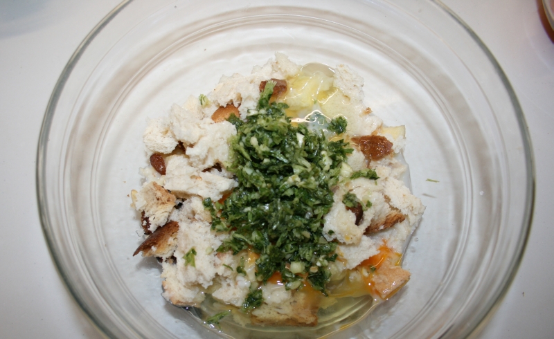 02. El relleno para el pollo relleno al horno en blog de recetas fitness y blog de fitness para mujeres