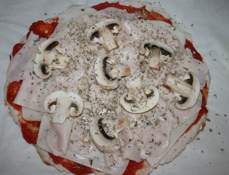 05. Pavo champis en la pizza fit en blog de nutrición