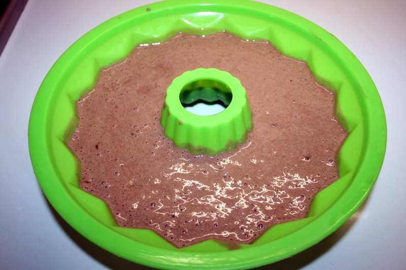 05 Listo para el horno bizcocho de chocolate y plátano en blog de fitness