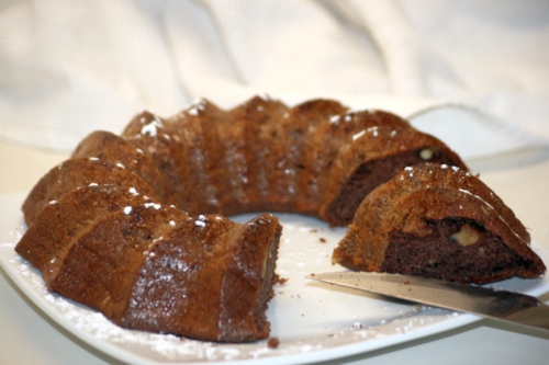 08. Pequeño bizcocho de chocolate y plátano en blog de fitness