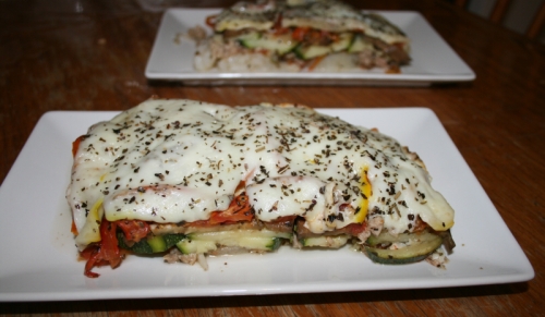 09. Bodegon Pastel de verduras y atún bajo en grasas en blog de fitness para mujer