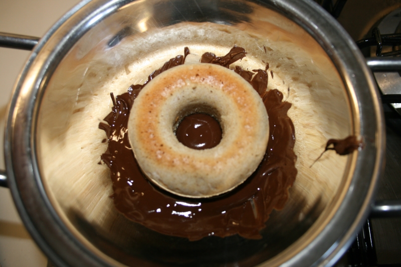 11. donut fit bañado en el chocolate