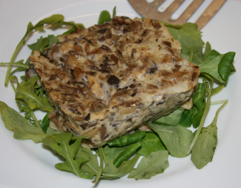 12. Bodegón del pastel de setas fitness en blog de recetas fitness