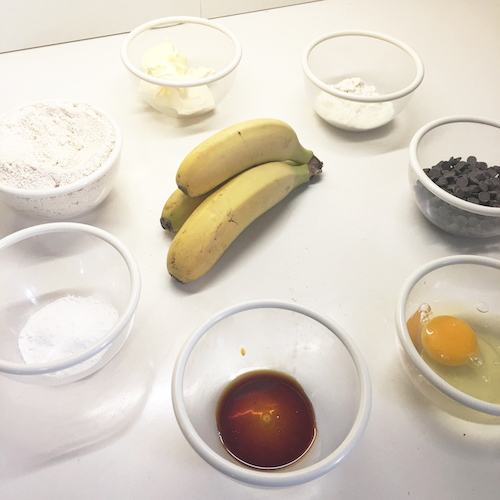 ingredientes para el pan de platano fitness en blog de recetas fitness