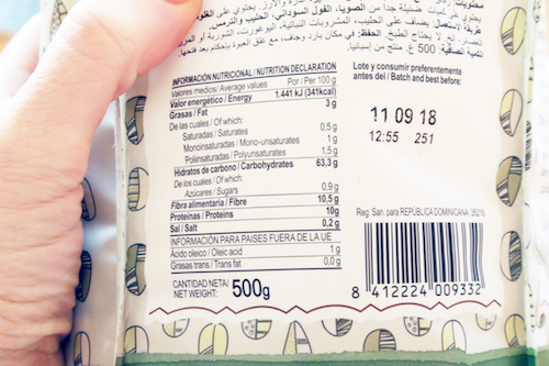 interpretar etiqueta nutricional